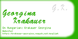 georgina krakauer business card